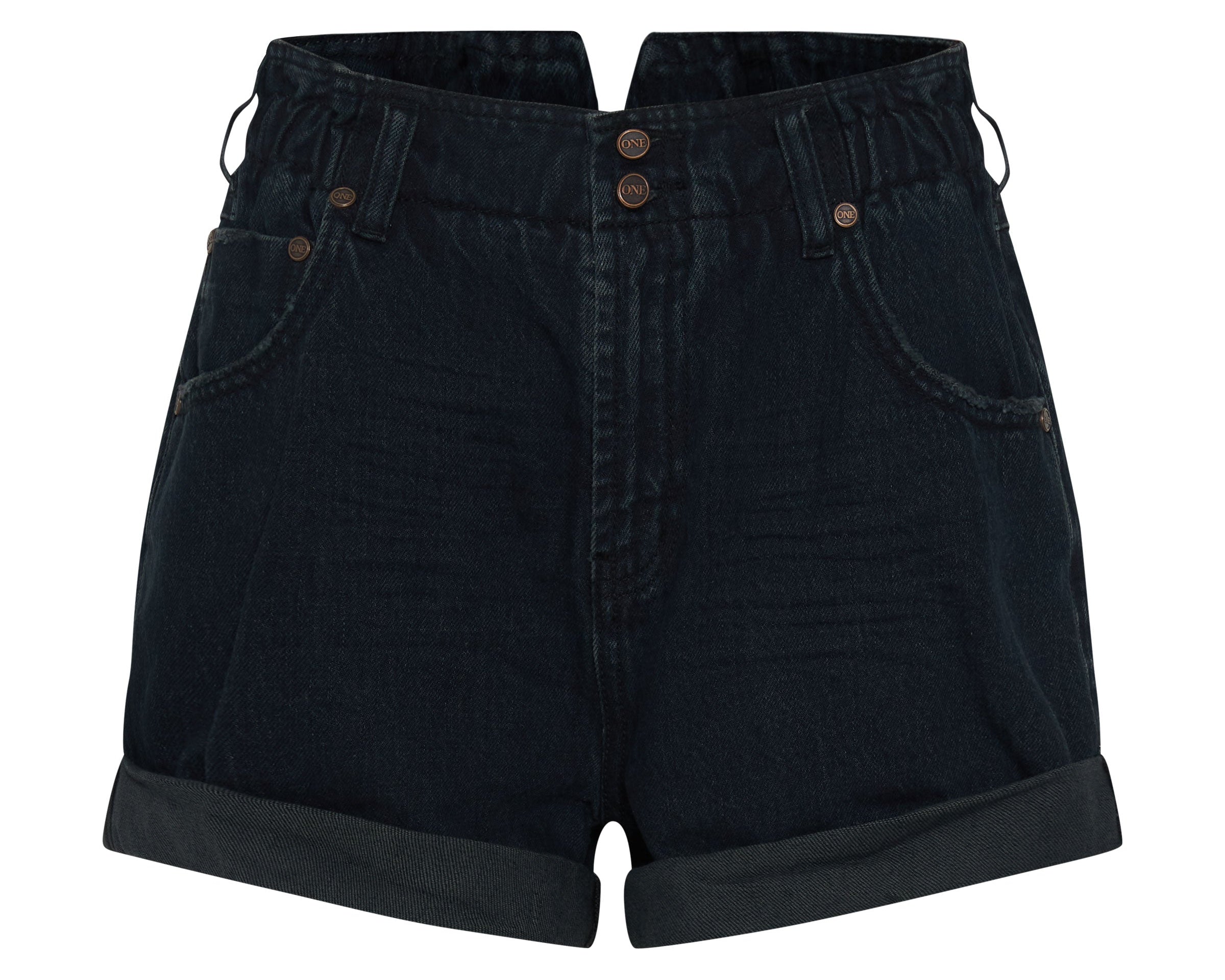 FOX BLACK PIONEER HIGH WAIST VINTAGE FIT SHORTS