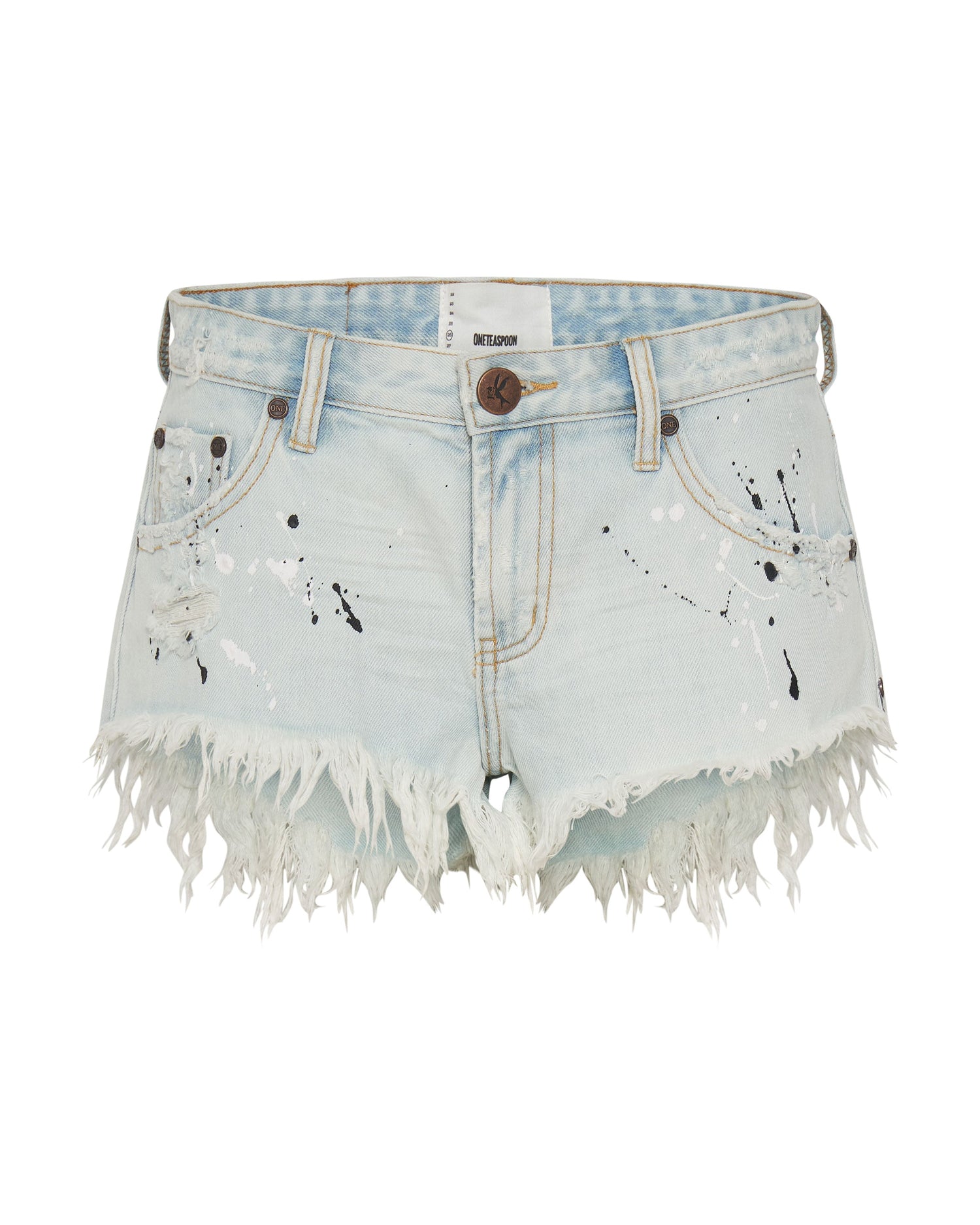 Products Bonitas Low Waist Denim Shorts - Florence Painted