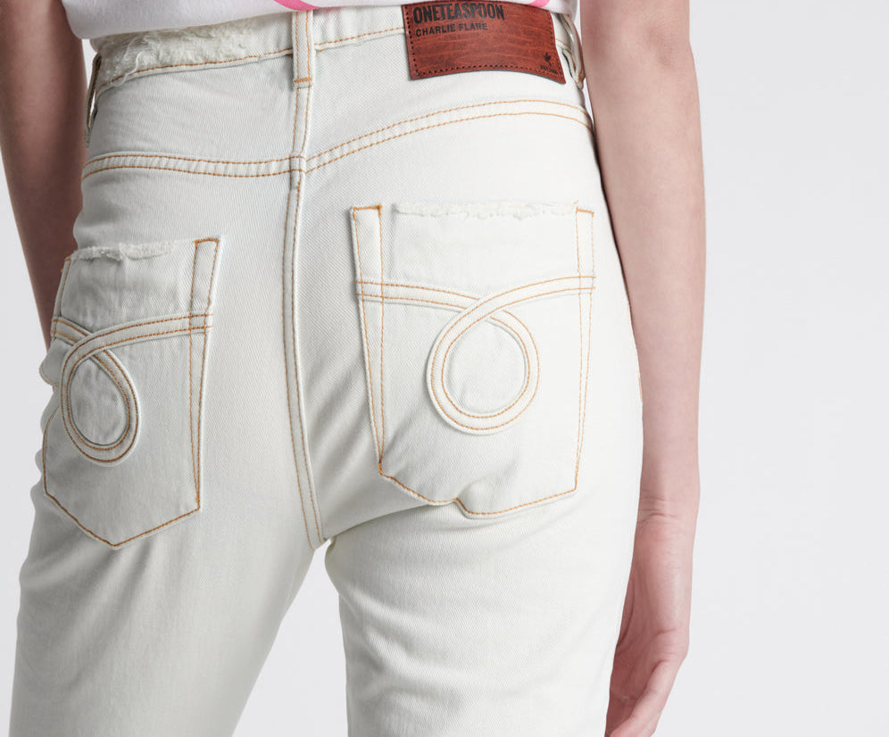 Charlie High Waist Slim Flared Denim Jeans - Xanthe