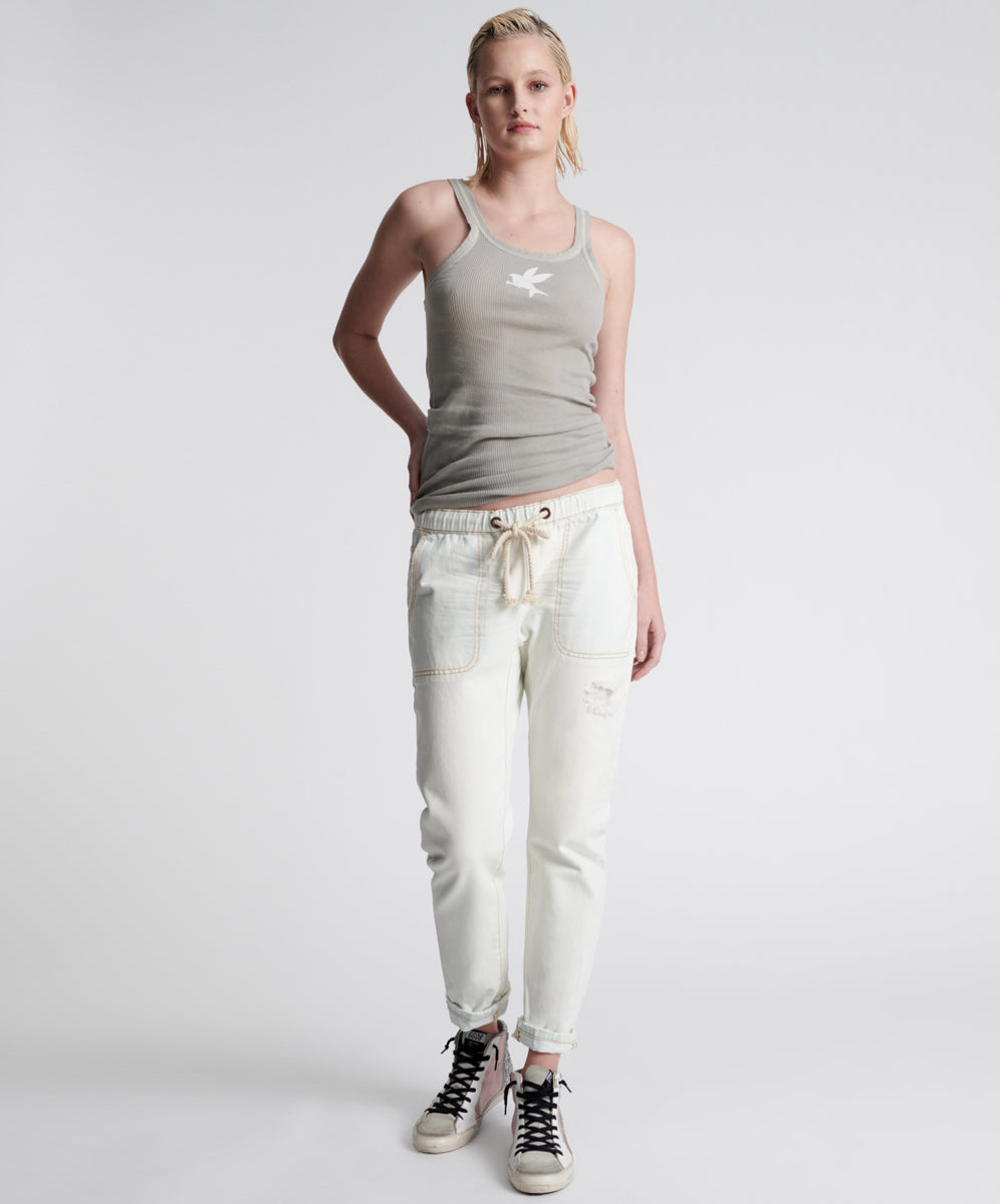 Last Stock XANTHE SHABBIES DRAWSTRING BOYFRIEND JEANS