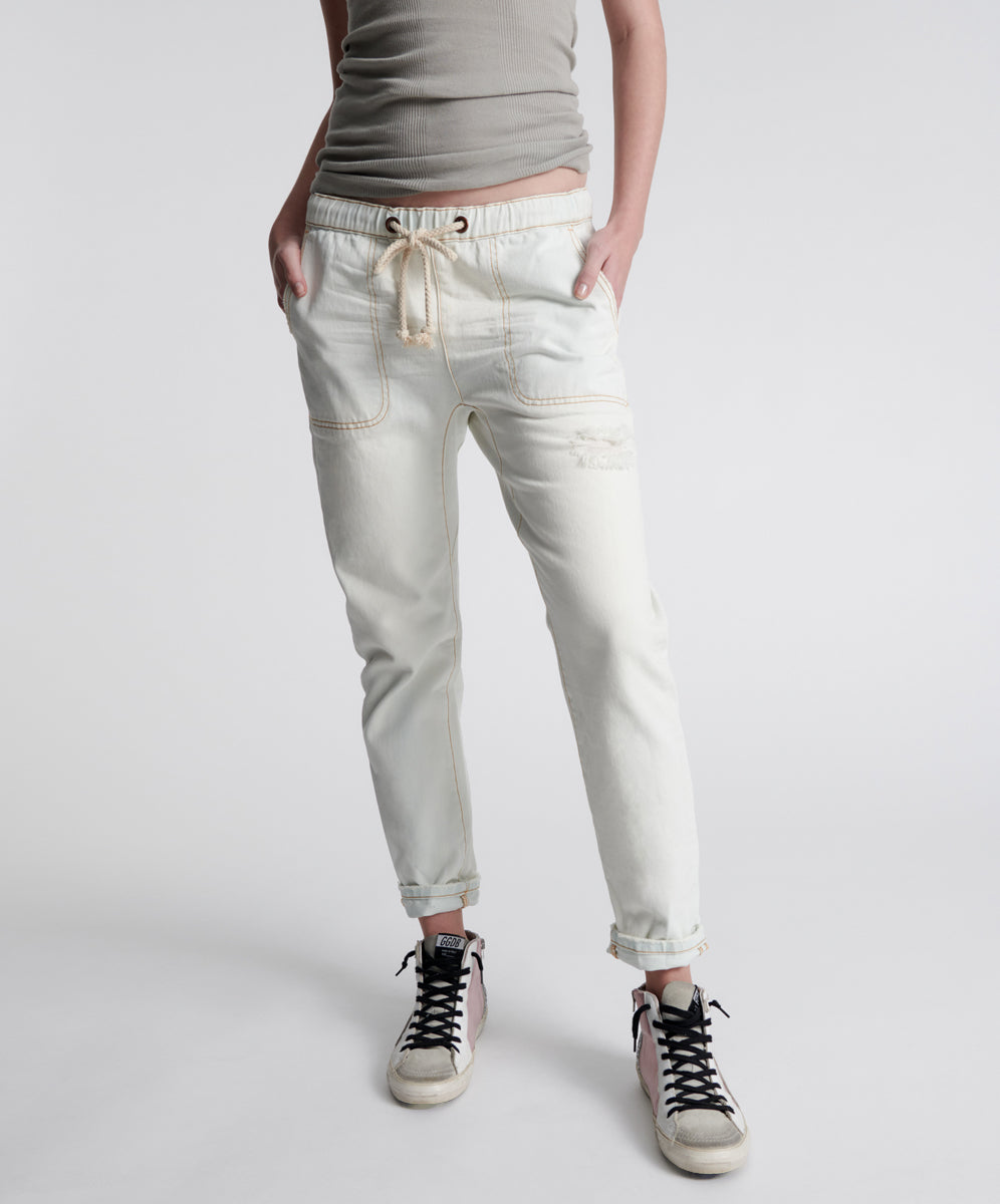 Last Stock XANTHE SHABBIES DRAWSTRING BOYFRIEND JEANS