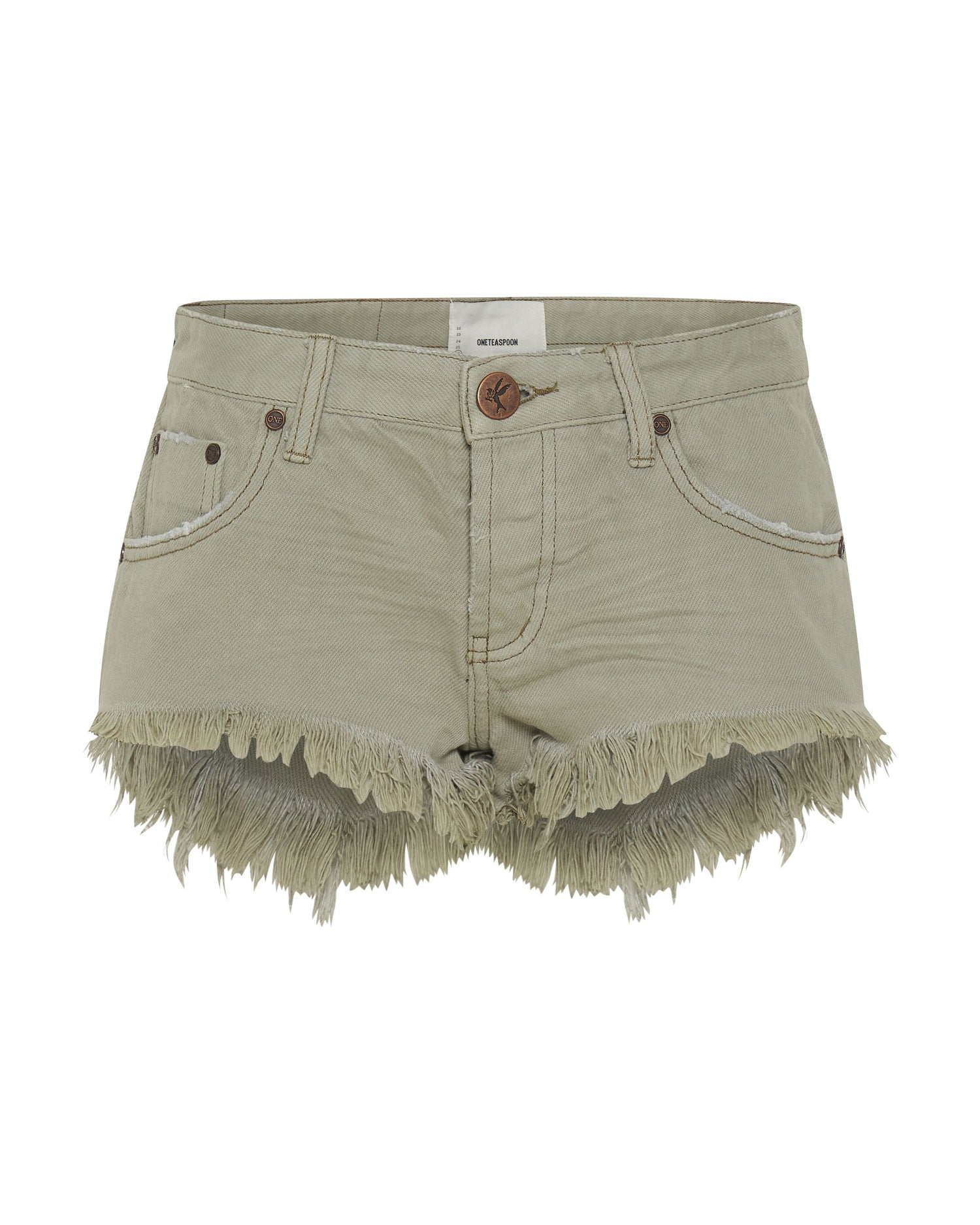 Products FADED KHAKI BONITA LOW WAIST DENIM SHORTS