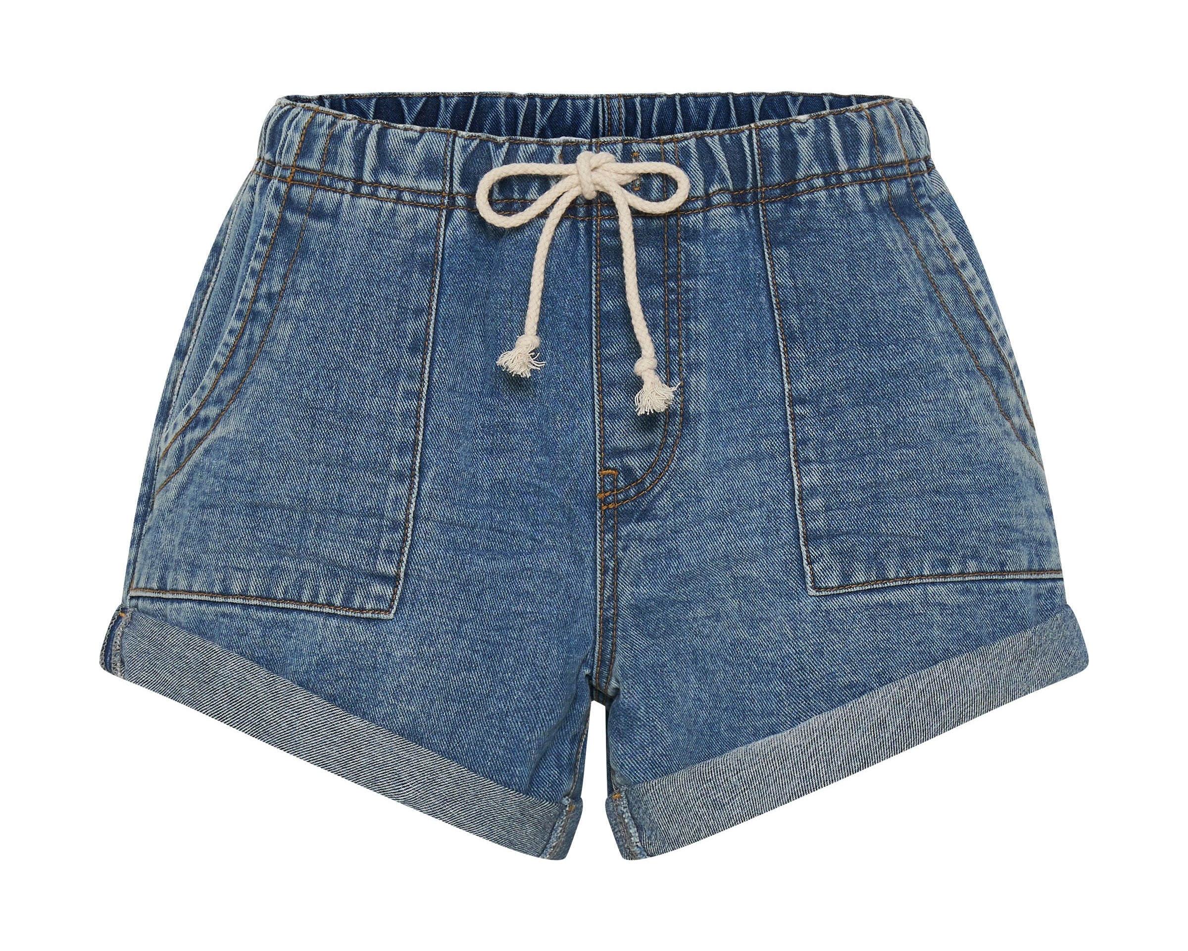 HOLLYWOOD SHABBY BANDIT DRAWSTRING BOYFRIEND SHORT