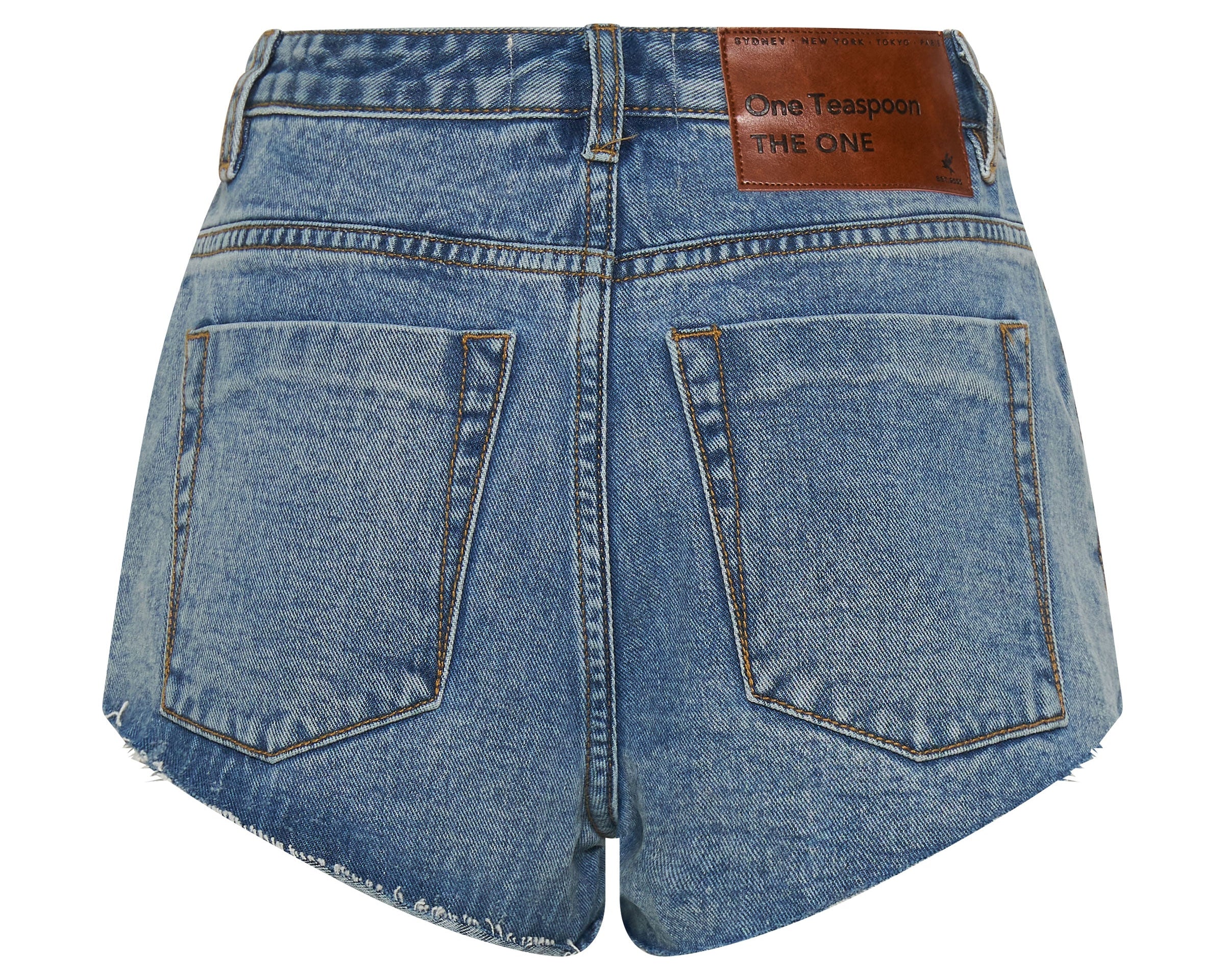 HOLLYWOOD THE ONE FITTED CHEEKY DENIM SHORTS