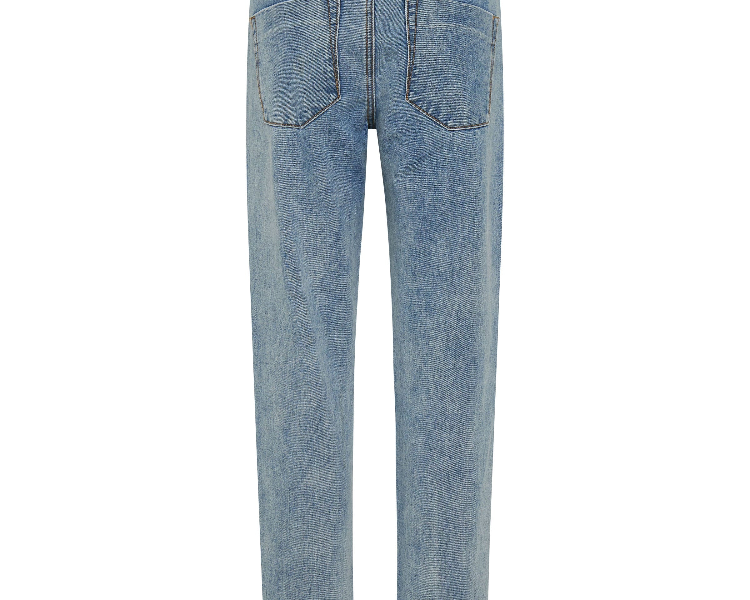 Truckers Mid Waist Straight Leg Denim Jeans - Hollywood Hills