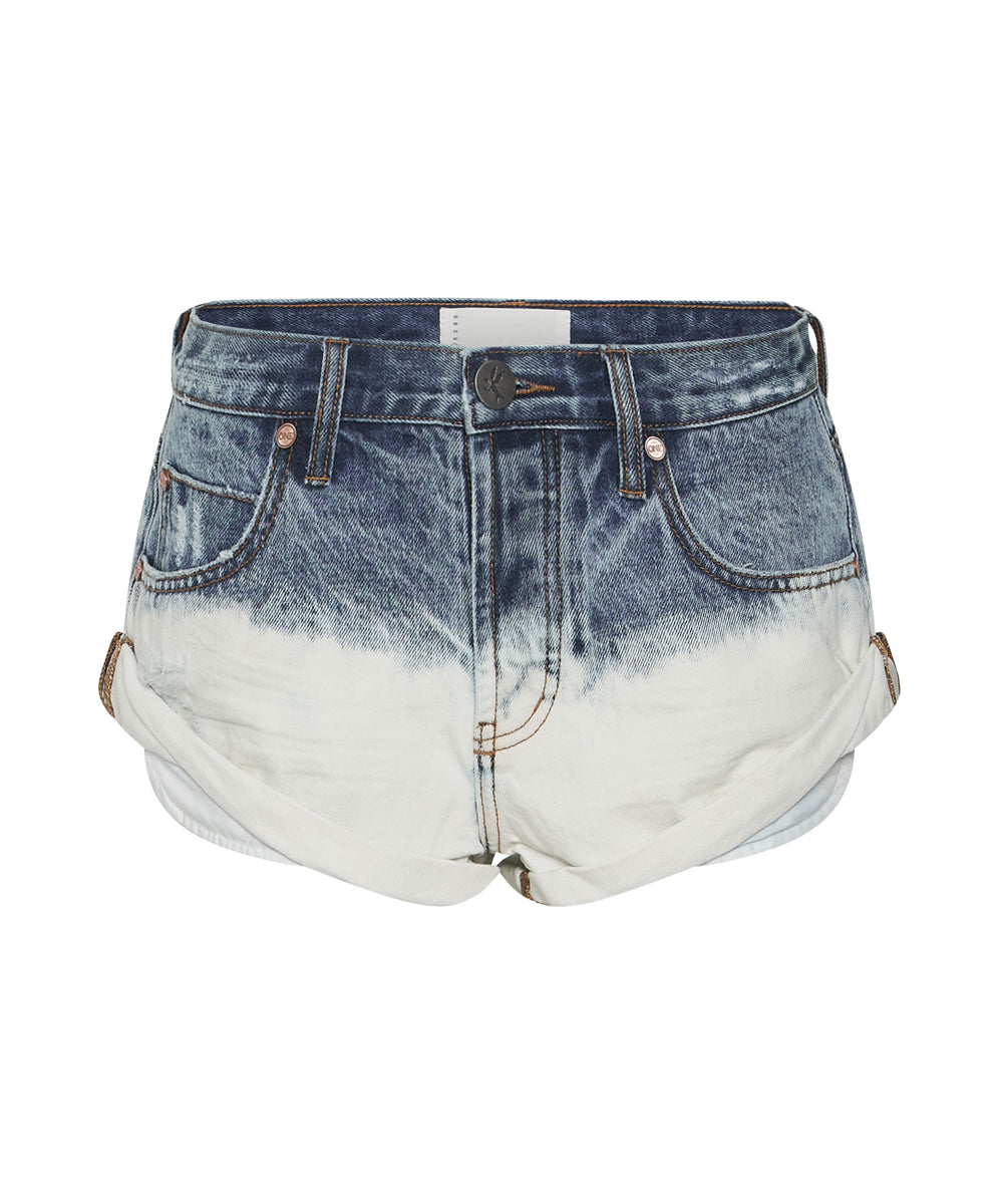 Products Bandits Low Waist Denim Shorts - Hollywood Blue Dip Dye