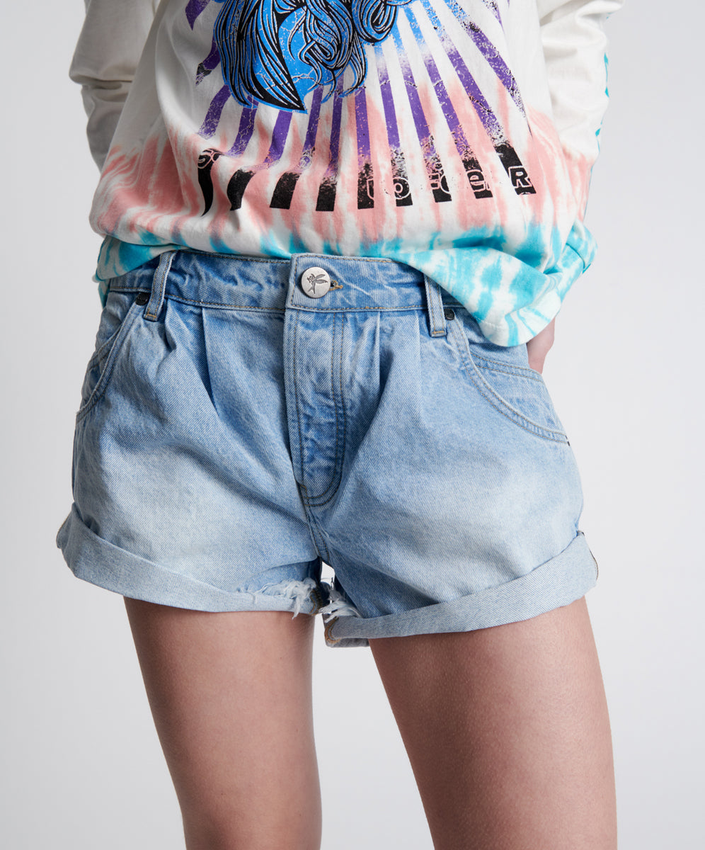 Products BEST BLUE SMITHS TAILORED LOW WAIST DENIM SHORTS