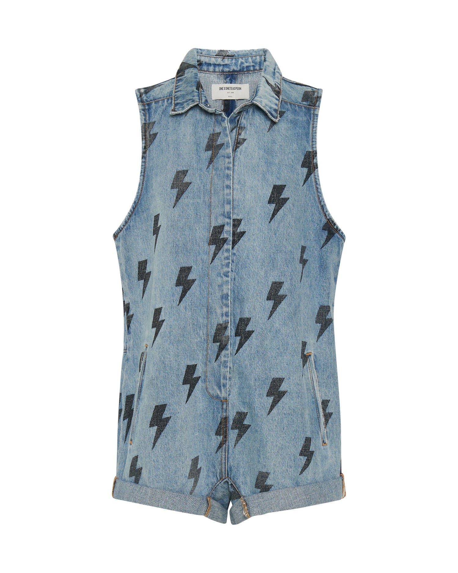 Products Braxton Mini Utility Jumpsuit - Blue Lightning