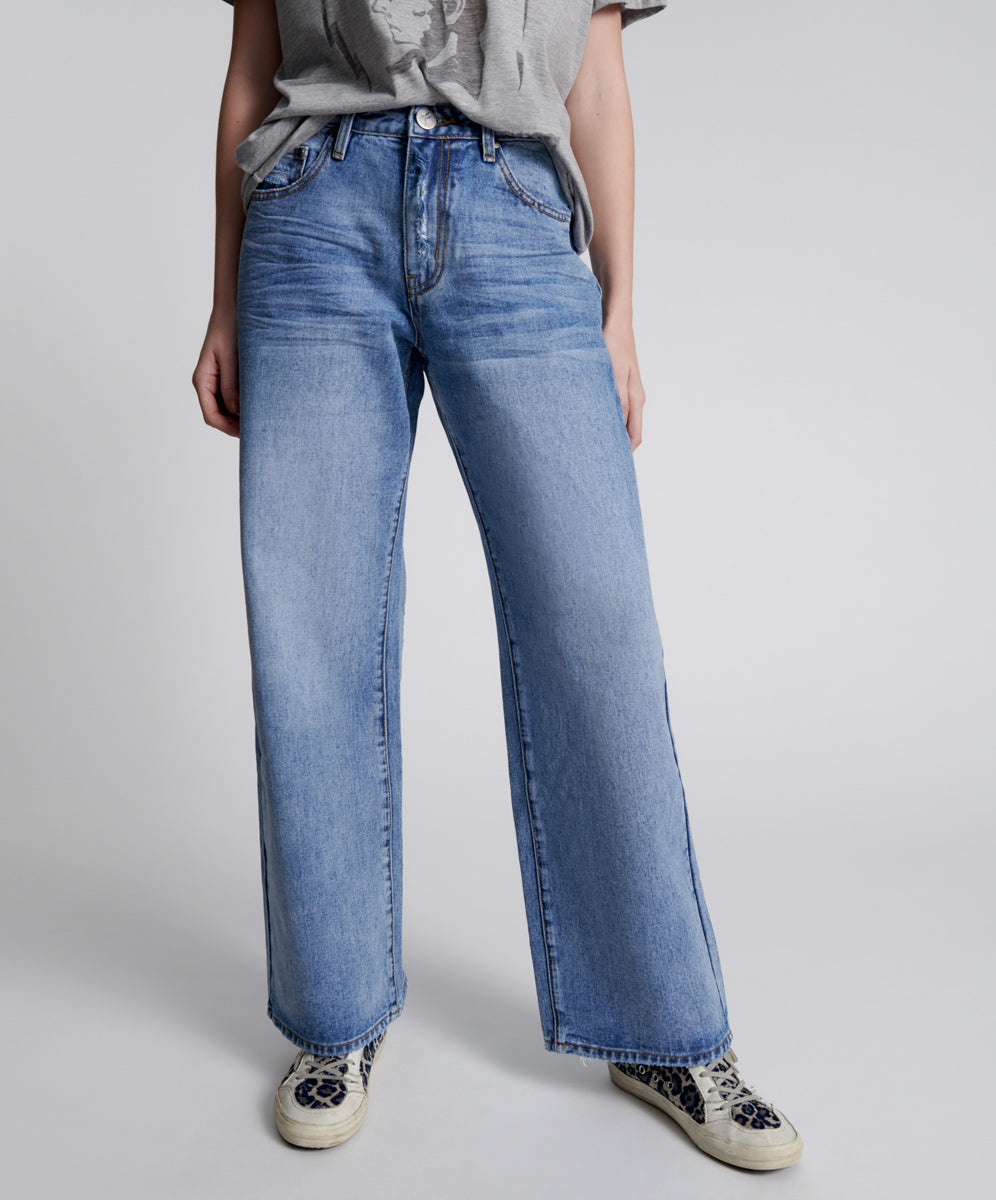 Products HOLLYWOOD JACKSON MID WAIST WIDE LEG JEANS