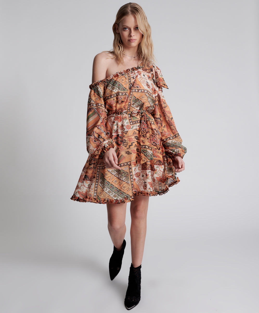Products Bazaar Paisley One Shoulder Mini Dress - Paisley
