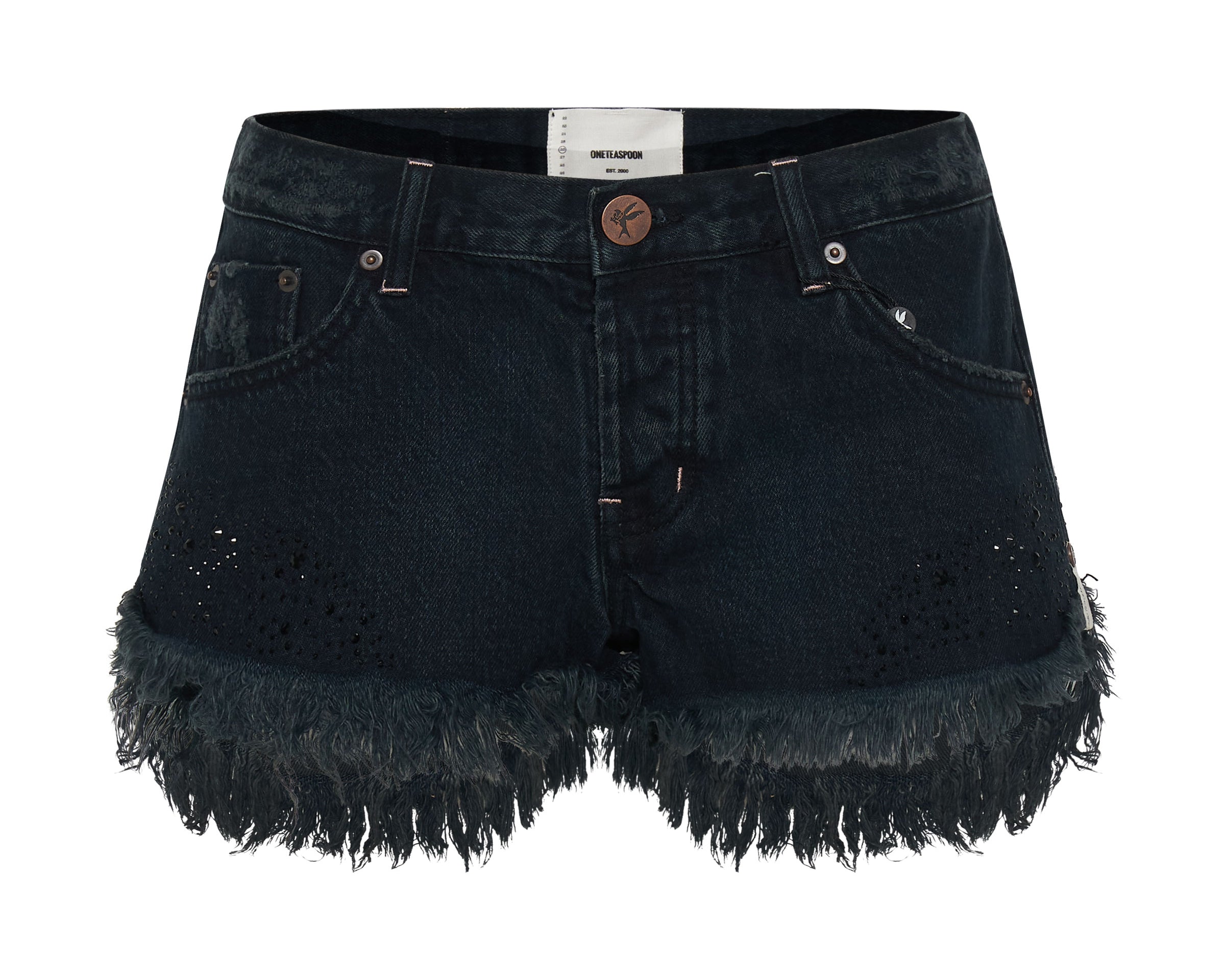 STONED COWBOY DUKES LOW WAIST DENIM SHORTS