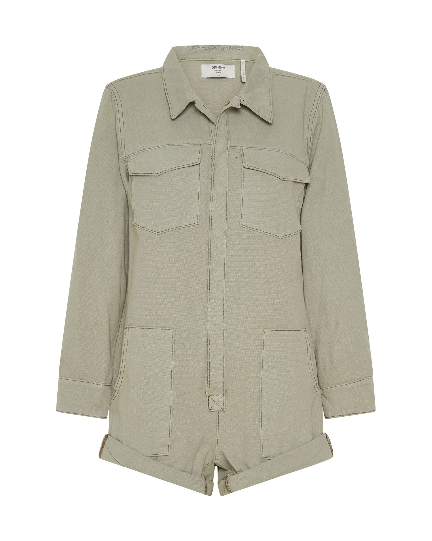 Products FADED KHAKI CANVAS PROPHECY JUMPSUIT