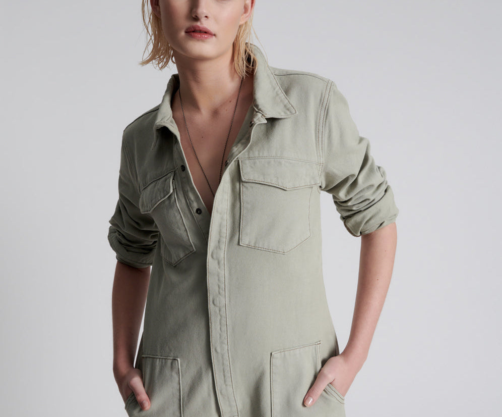 FADED KHAKI CANVAS PROPHECY JUMPSUIT