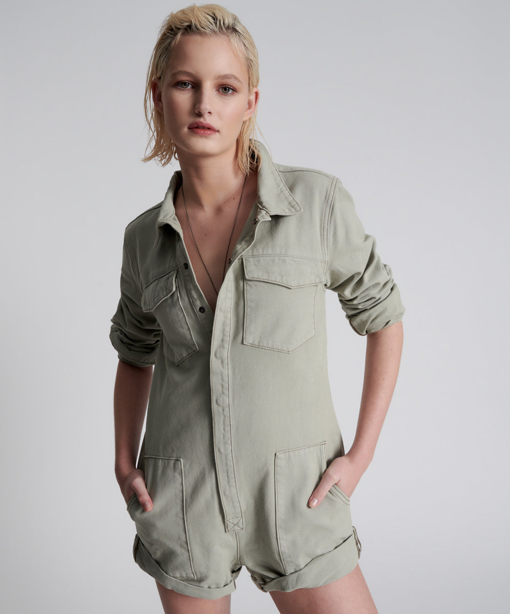 Products FADED KHAKI CANVAS PROPHECY JUMPSUIT