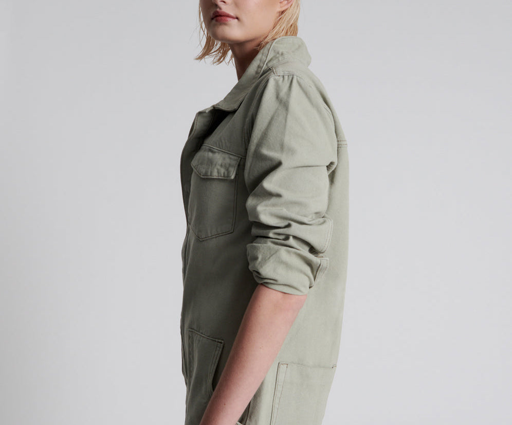 FADED KHAKI CANVAS PROPHECY JUMPSUIT