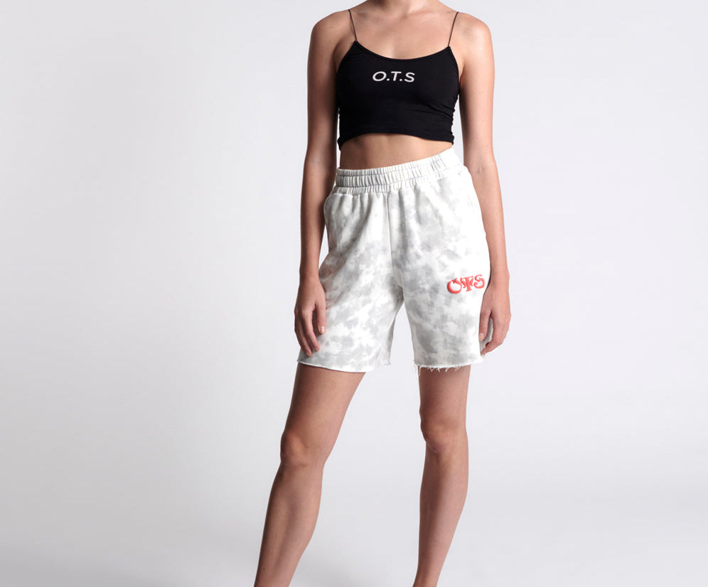 O.T.S High Waist Kick Shorts - Cloud