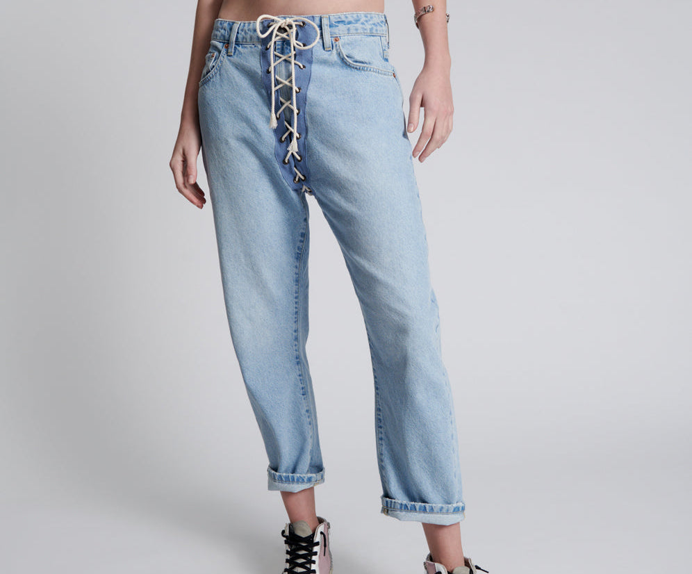 BEST BLUE LACED BANDITS RELAXED JEANS