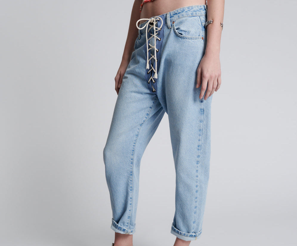 BEST BLUE LACED BANDITS RELAXED JEANS