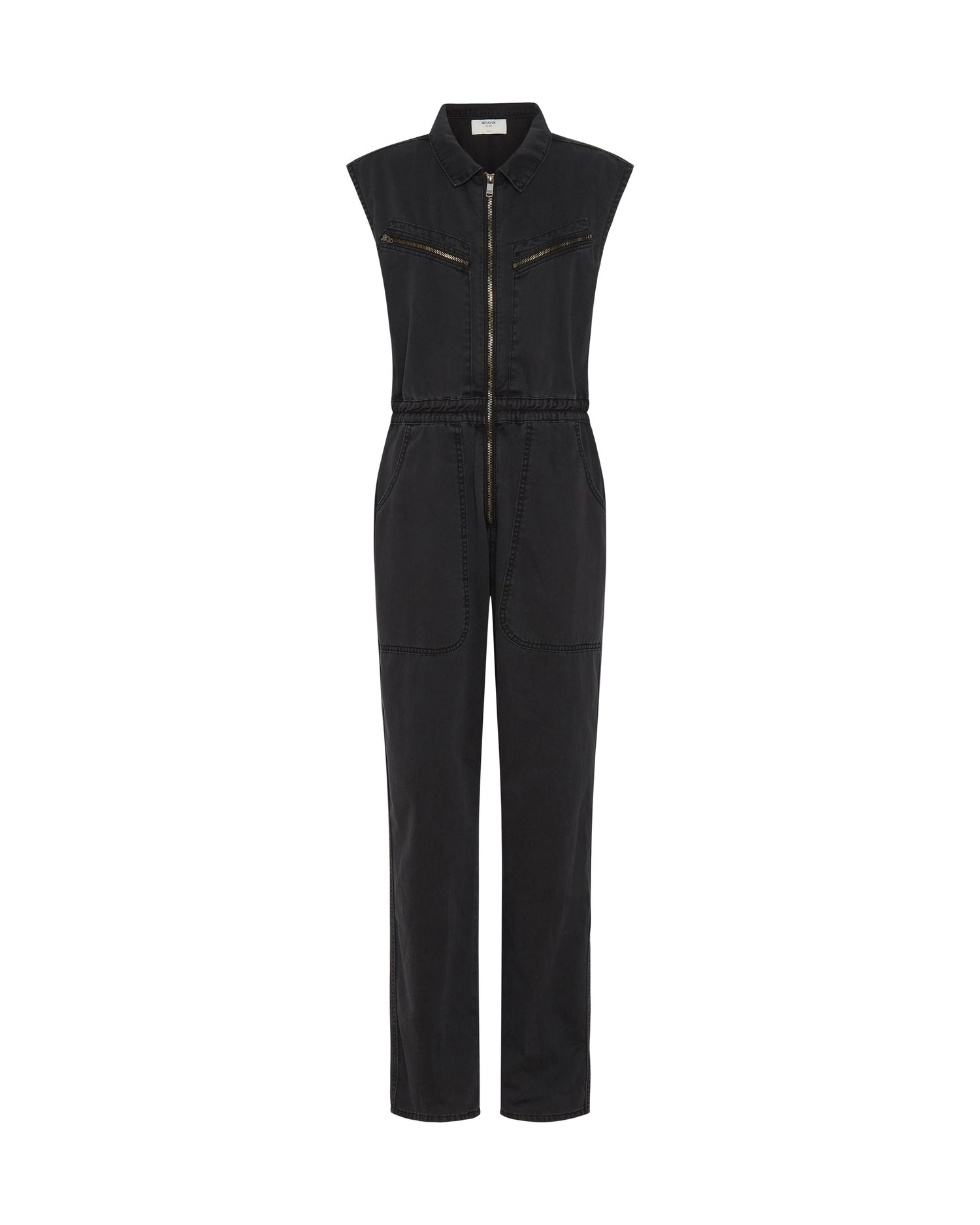 Products Olivia Aviator Sleeveless Jumpsuit - Washed Black