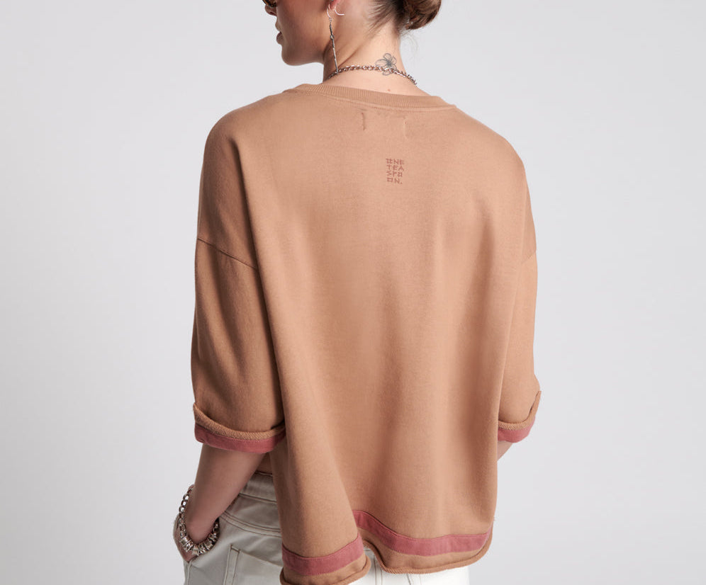 OTS SWEAT TEE BROWN