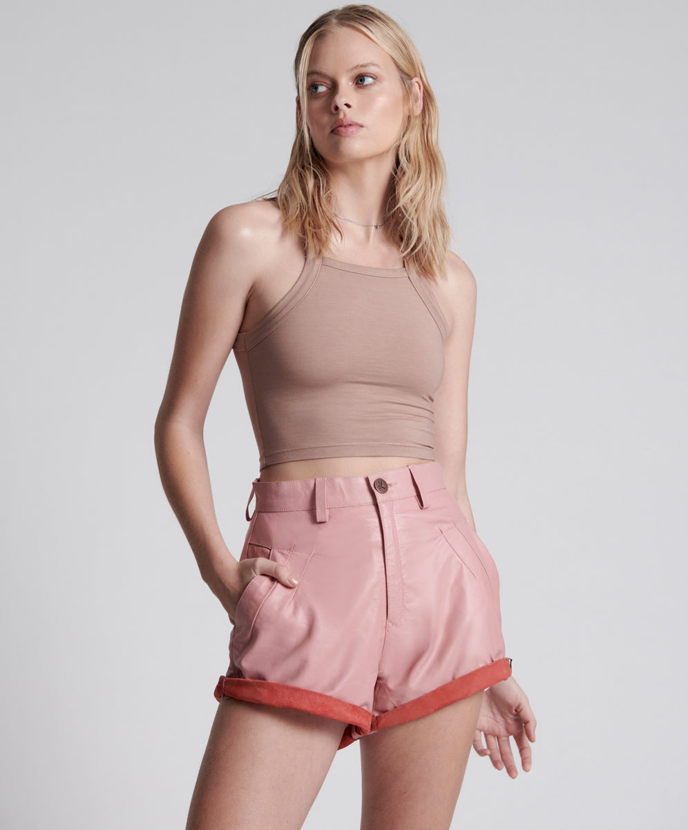 Products Leather Streetwalker Shorts - Pink