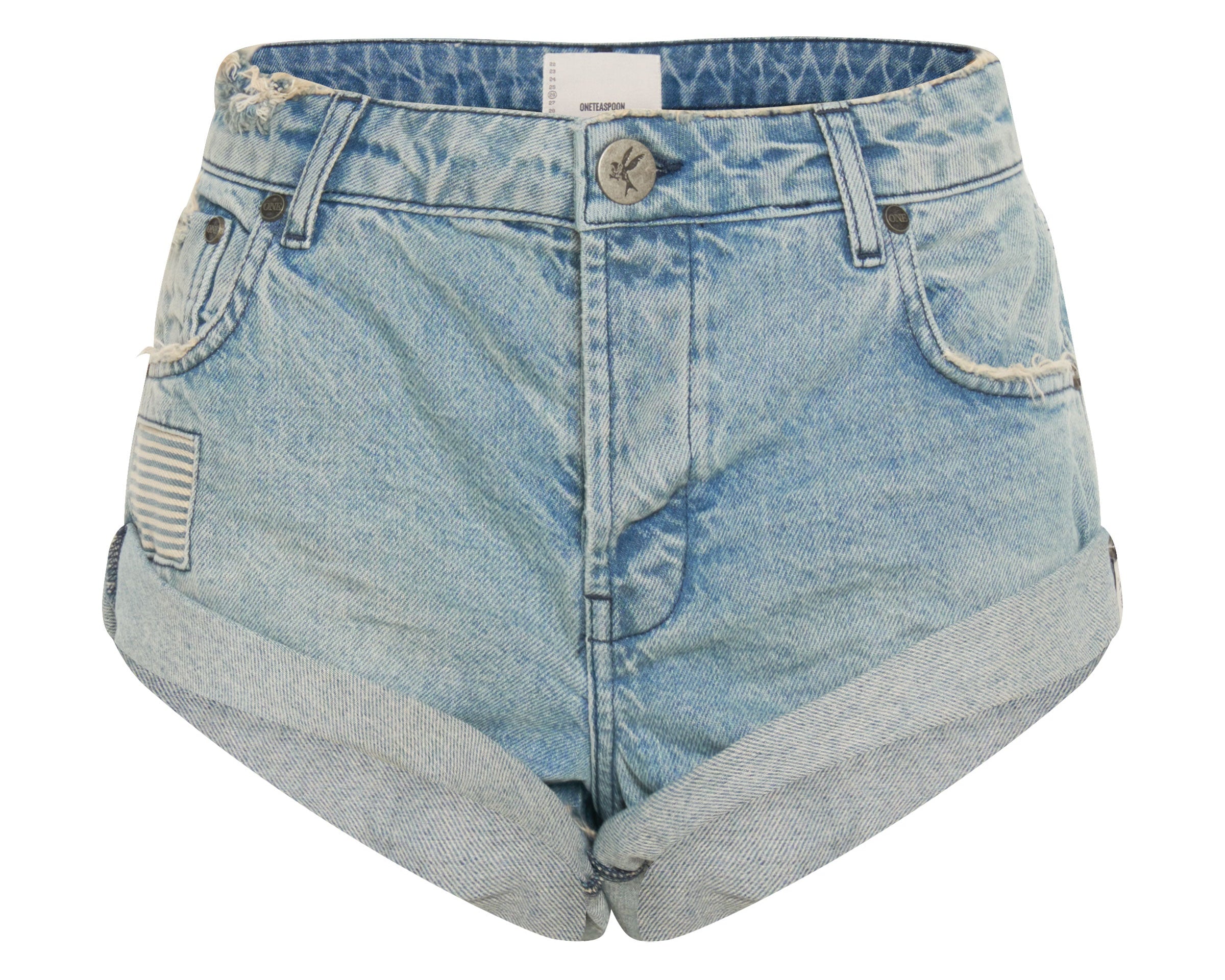 JAILBIRD BANDIT LOW WAIST DENIM SHORTS