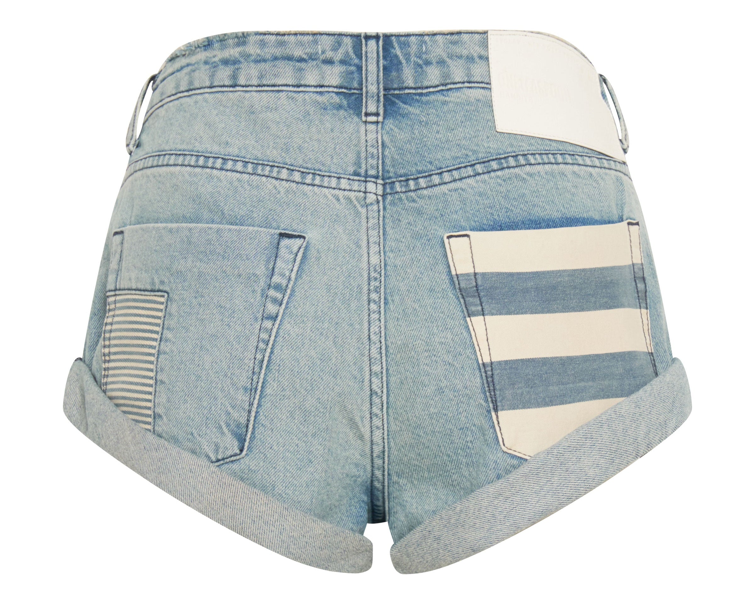 JAILBIRD BANDIT LOW WAIST DENIM SHORTS