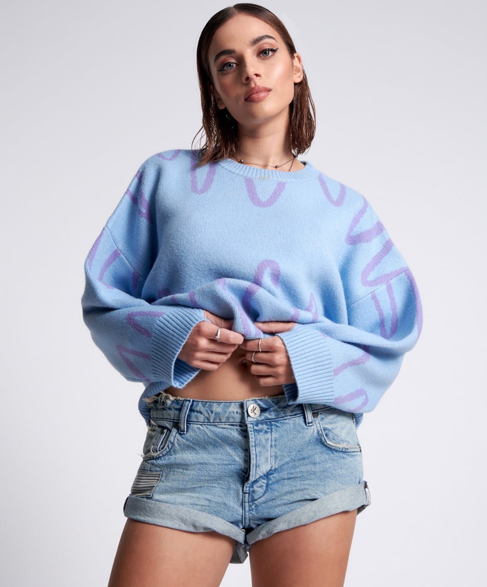 Products Bandits Low Waist Denim Shorts - Federal Blue