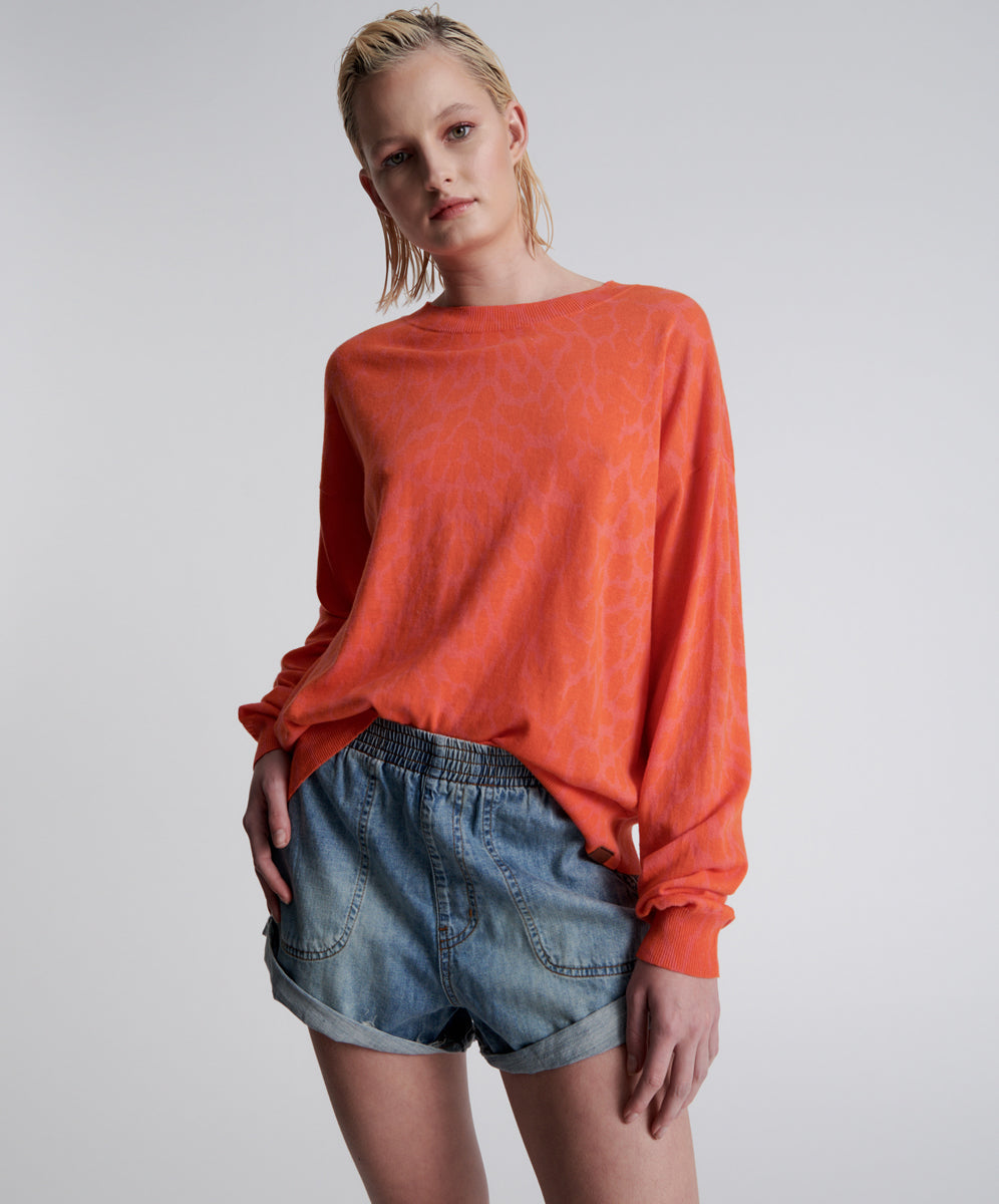 Products NEON LEOPARD KNIT SWEATER