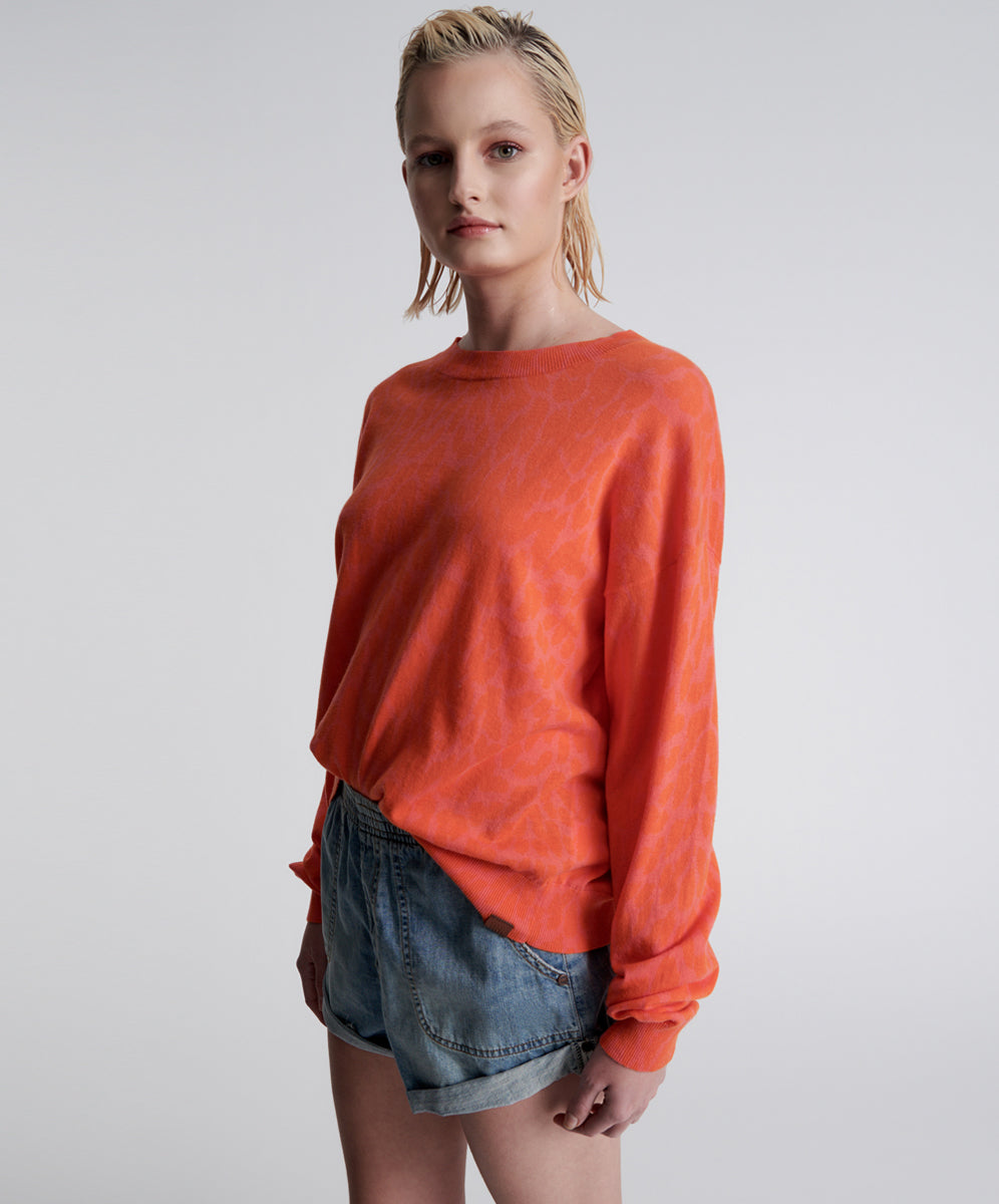 Products NEON LEOPARD KNIT SWEATER