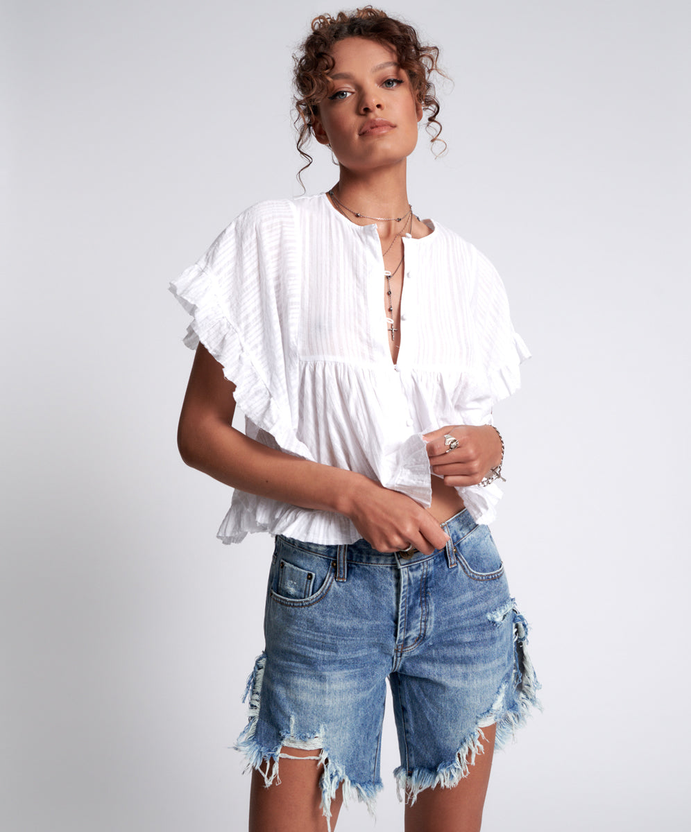 Products COBAINE FRANKIES LONG LENGTH DENIM SHORT