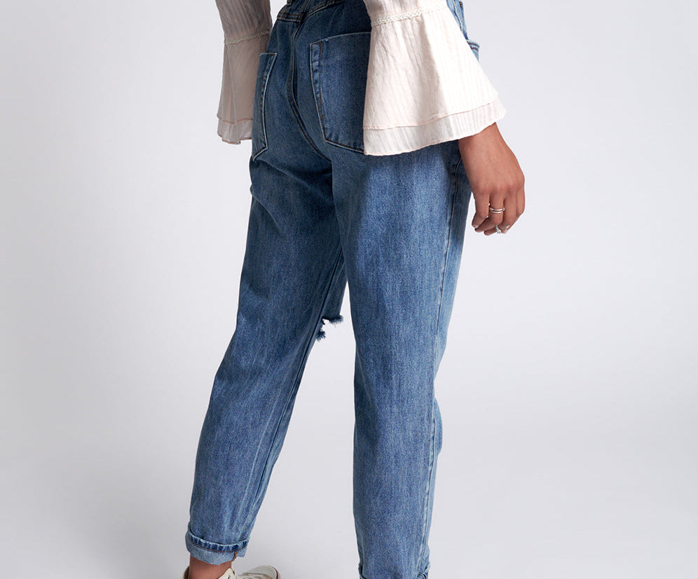 Pioneer Vintage 80S Fit High Waist Denim Jeans - Cobaine
