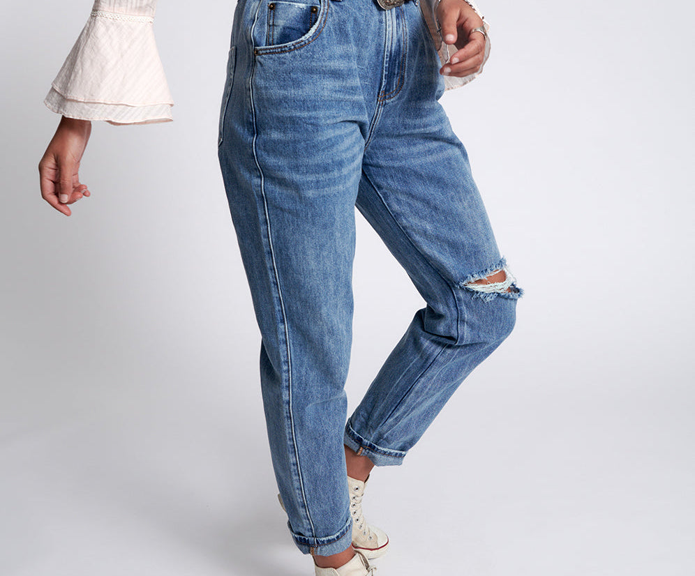 Pioneer Vintage 80S Fit High Waist Denim Jeans - Cobaine