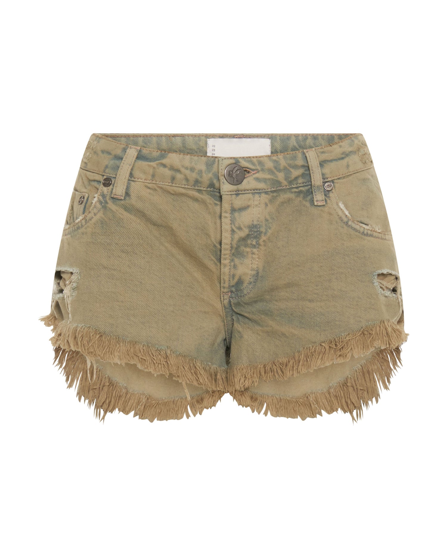 Products KHAKI HAZE BONITA LOW WAIST DENIM SHORTS