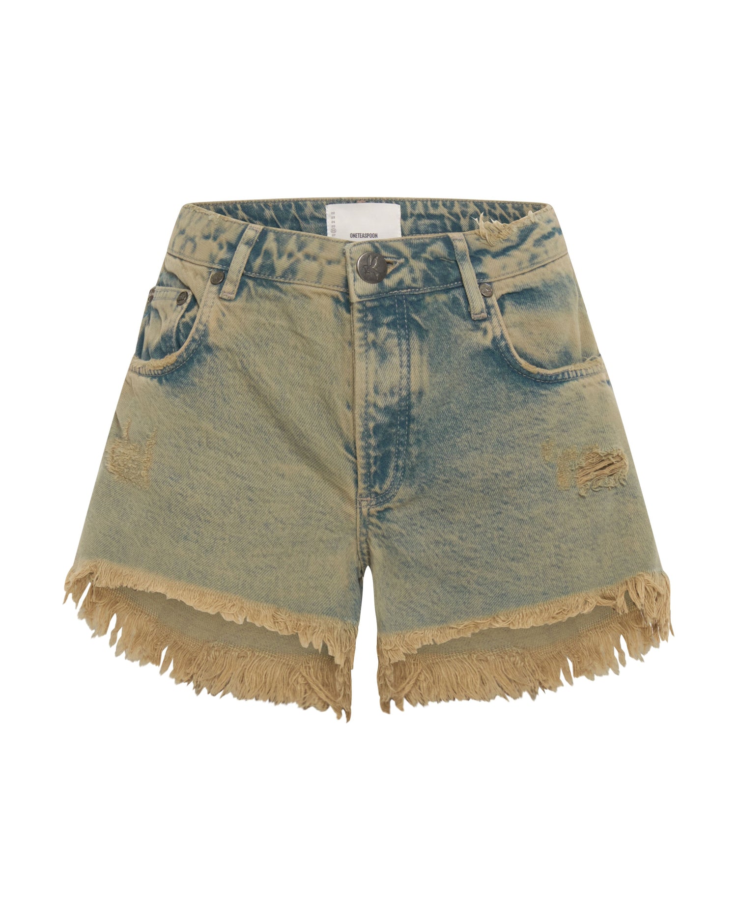 Products Marlons Low Waist Boyfriend Denim Shorts - Khaki Haze
