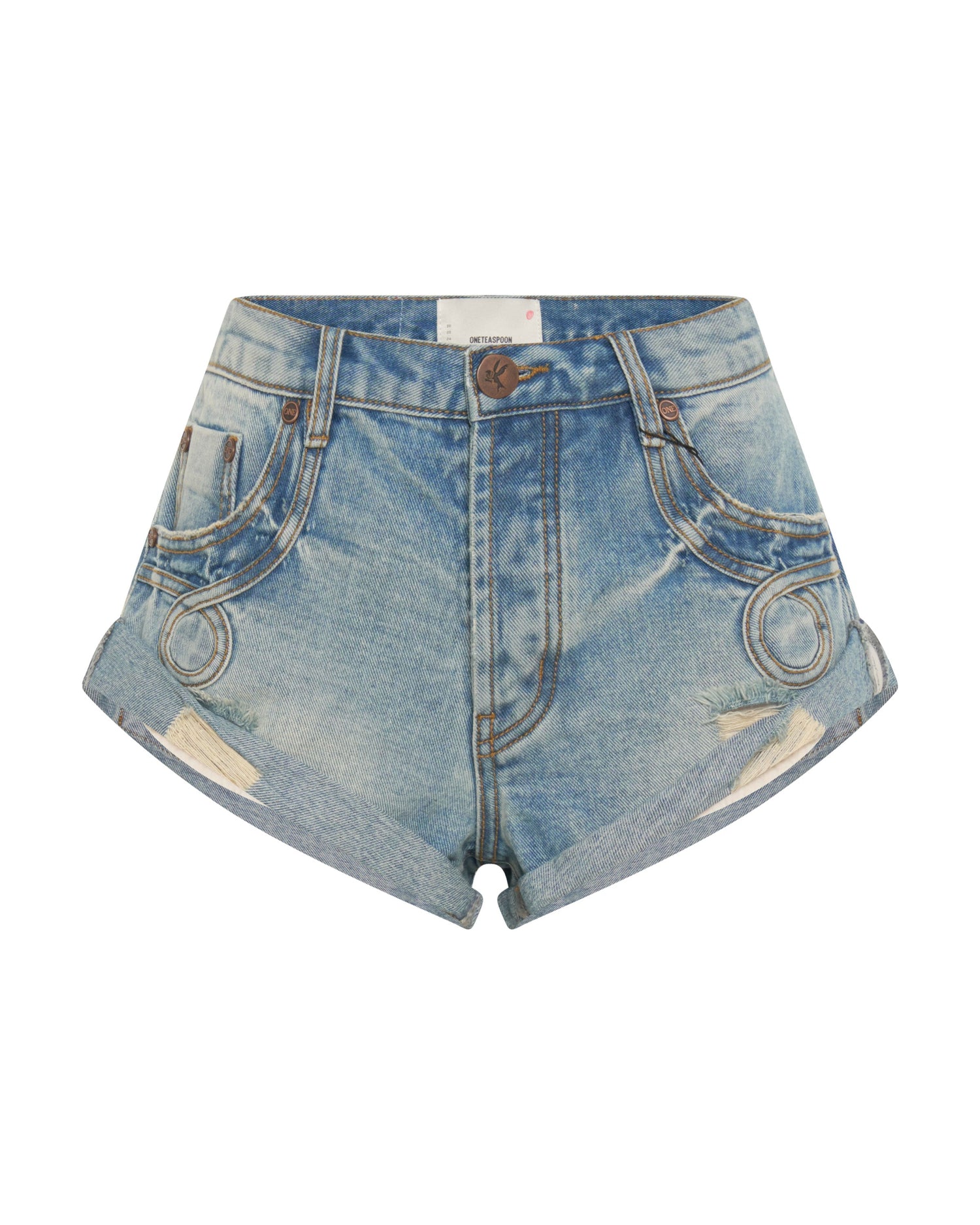Products Bandits Low Waist Denim Shorts - Sunbleach Blue