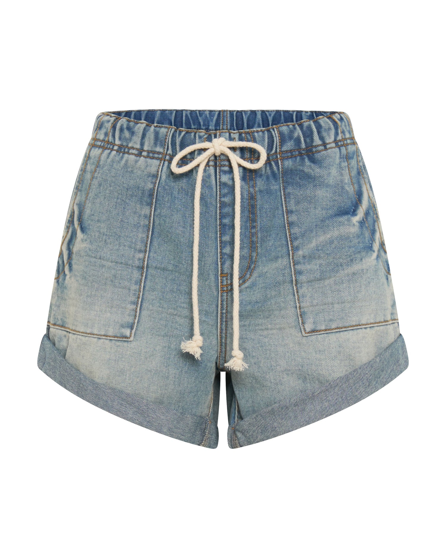 Last Stock SUNBLEACH BLUE SHABBY BANDIT DRAWSTRING BOYFRIEND