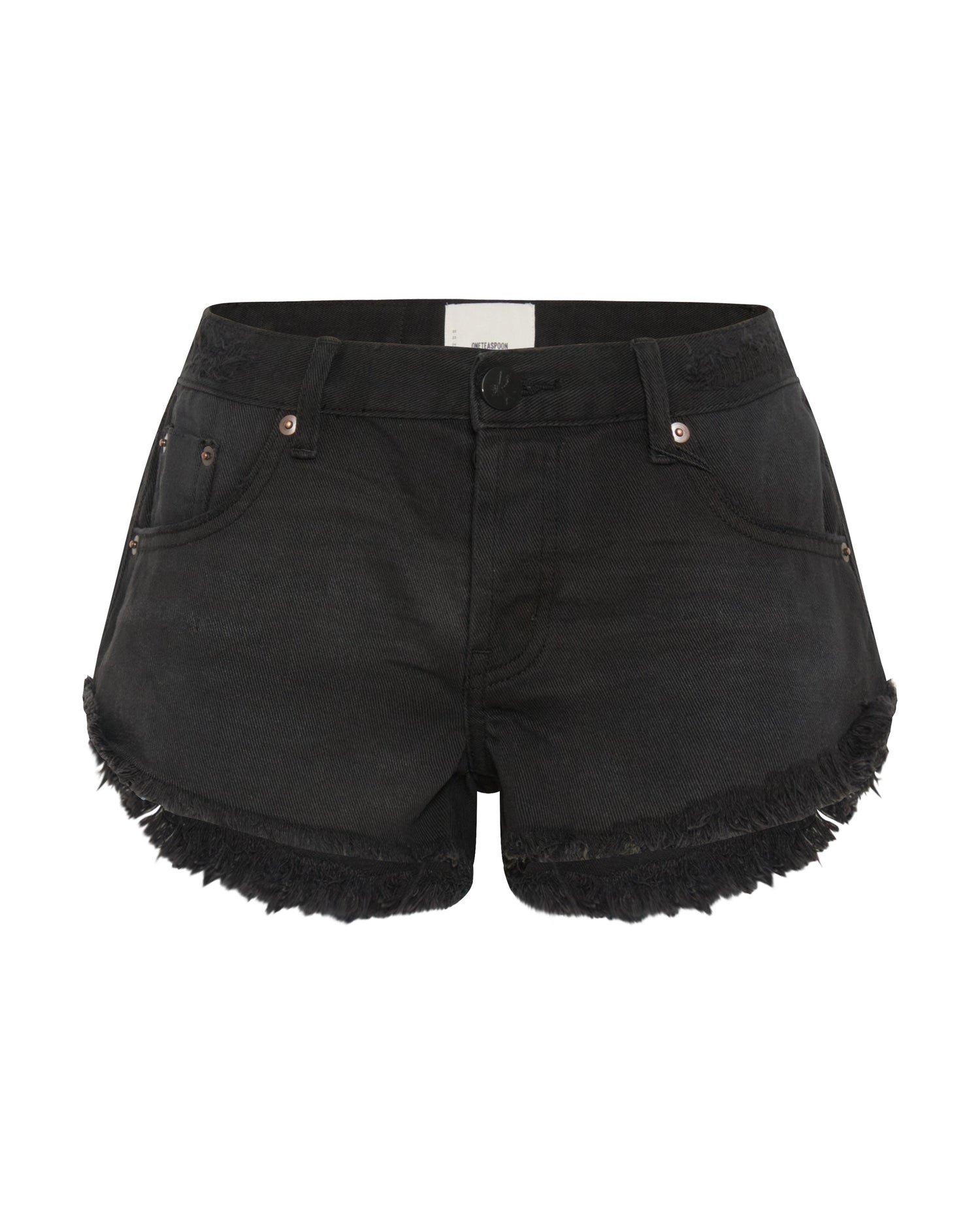 Products Dukes Low Waist Mini Denim Shorts - Black Oak