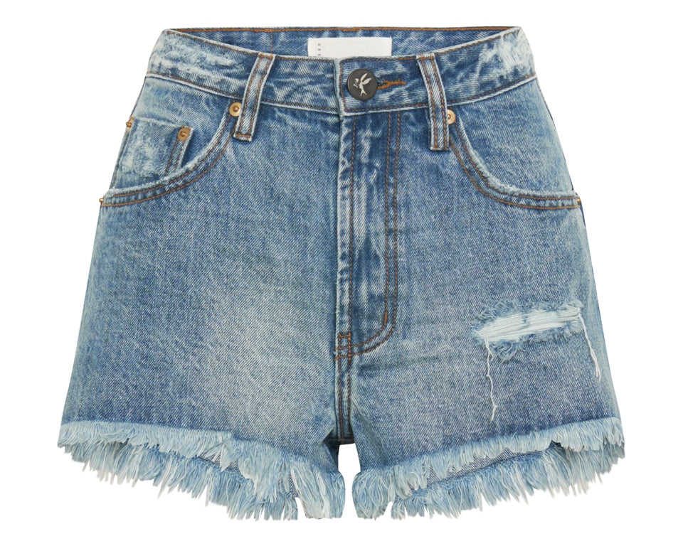 BERLIN BLUE BONITA HIGH WAIST DENIM SHORTS