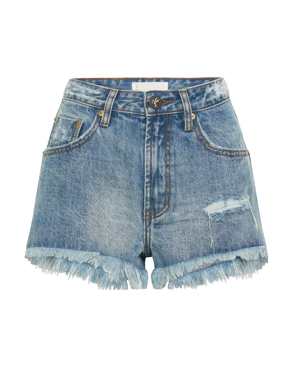 Products BERLIN BLUE BONITA HIGH WAIST DENIM SHORTS