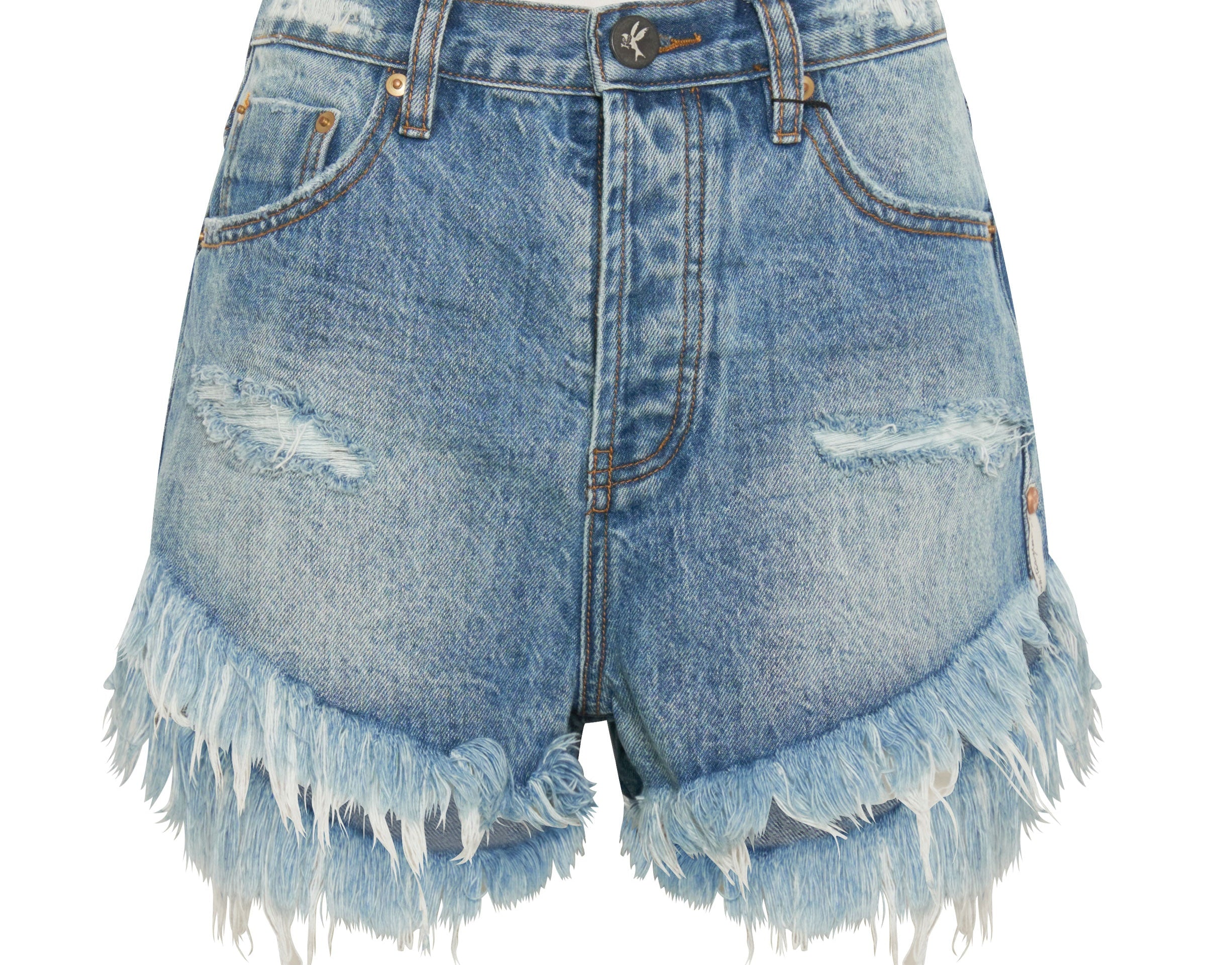 BERLIN BLUE OUTLAWS MID LENGTH DENIM SHORTS