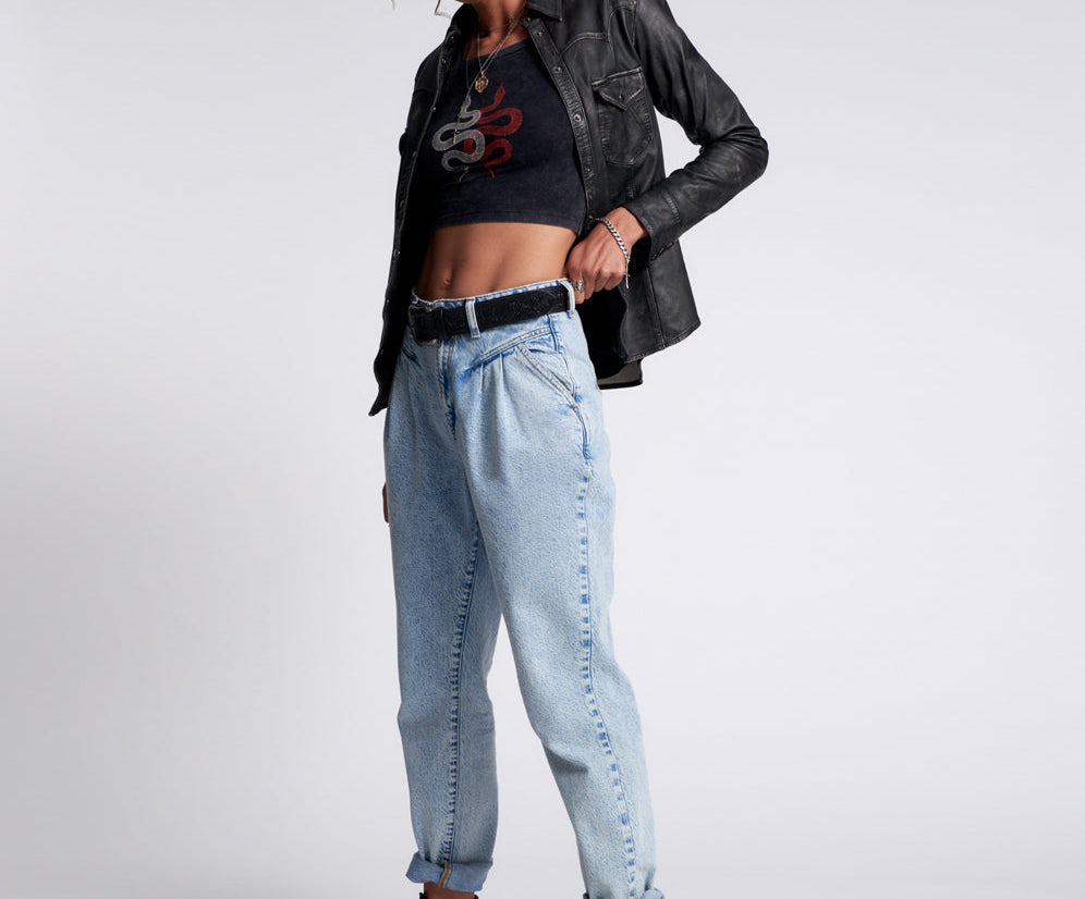 Streetwalkers High Waist 80S Fit Denim Jeans - Kansas Acid
