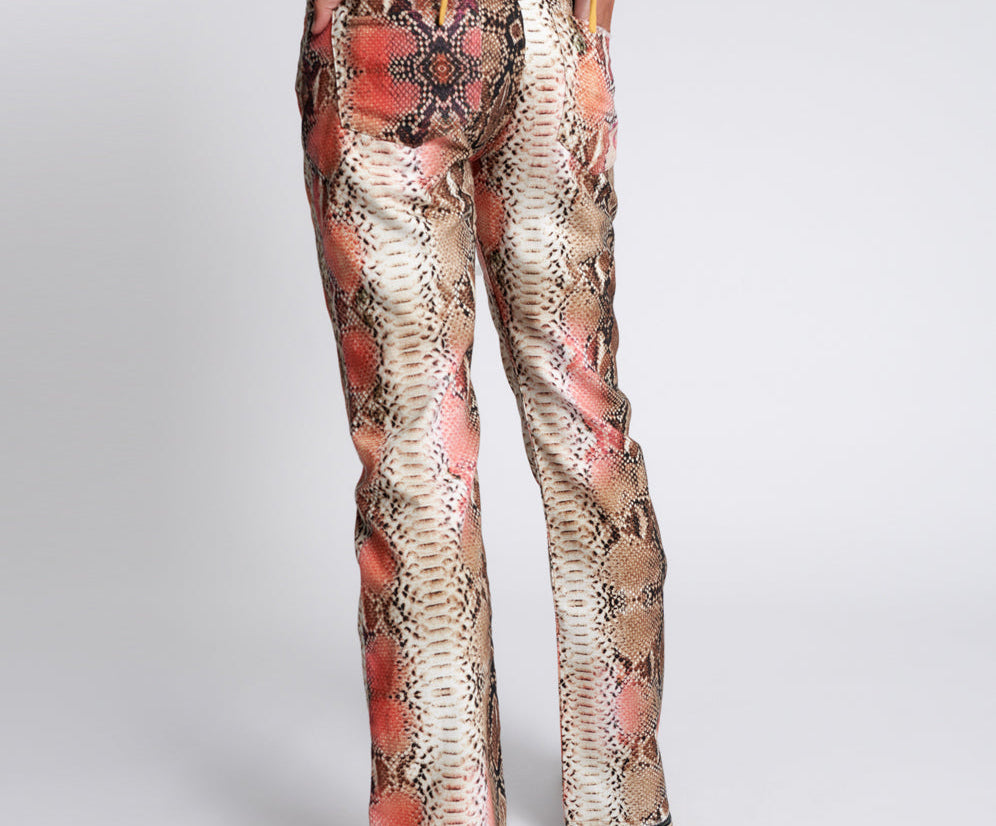 Charlie High Waist Slim Flared Denim Jeans - Serpent