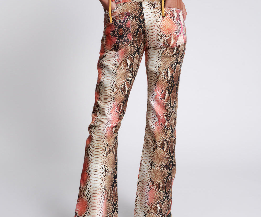 Charlie High Waist Slim Flared Denim Jeans - Serpent