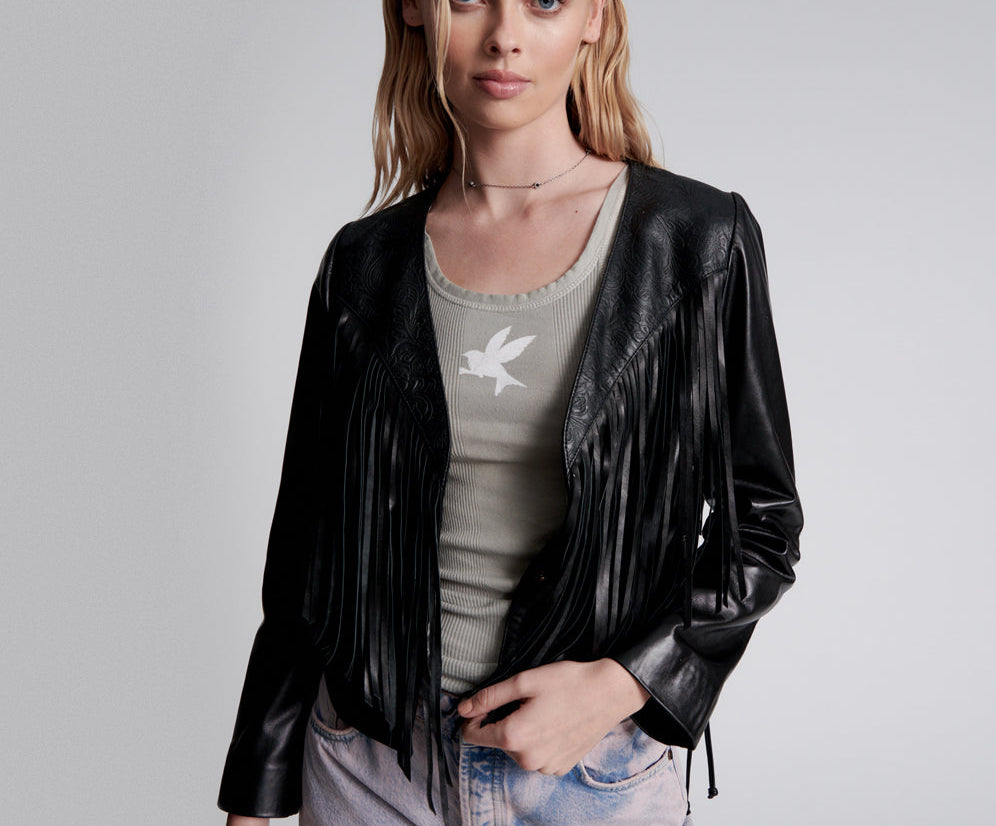 WANDERER FRINGED LEATHER JACKET