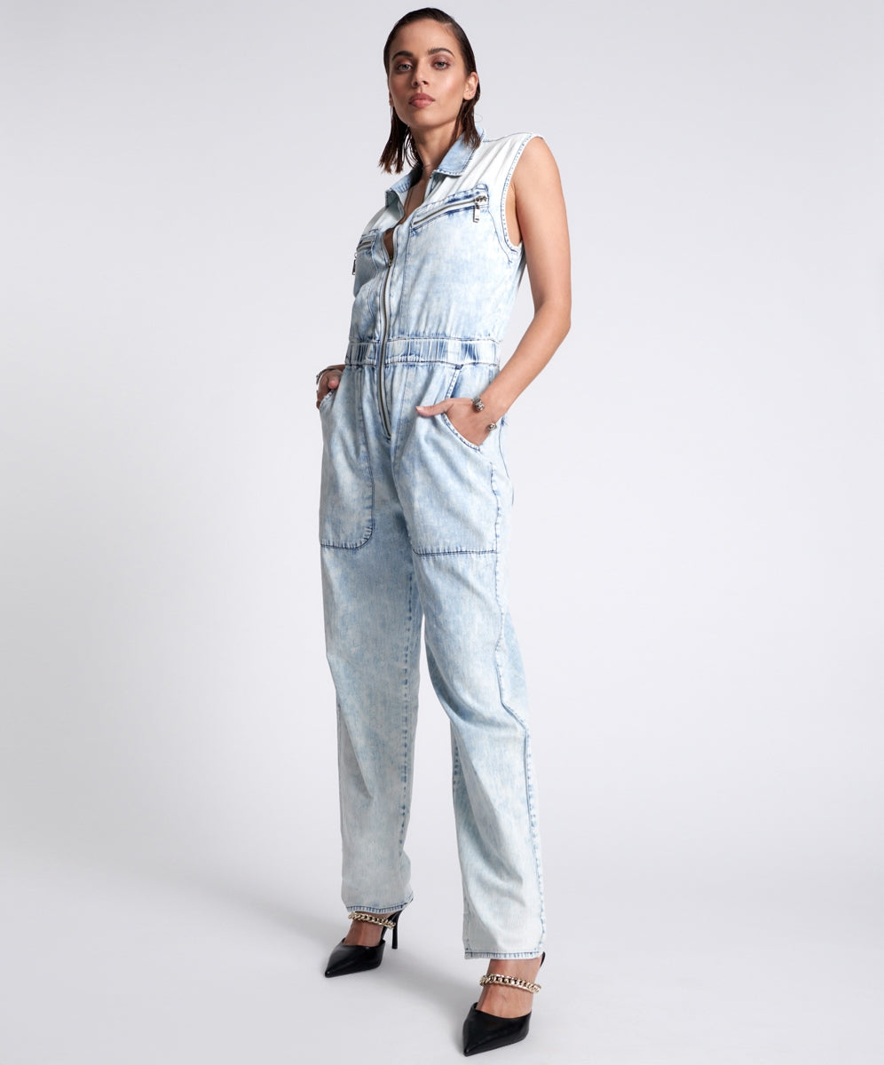 Products BLACK LIGHTNING SLEEVELESS OLIVIA AVIATOR JUMPSUIT
