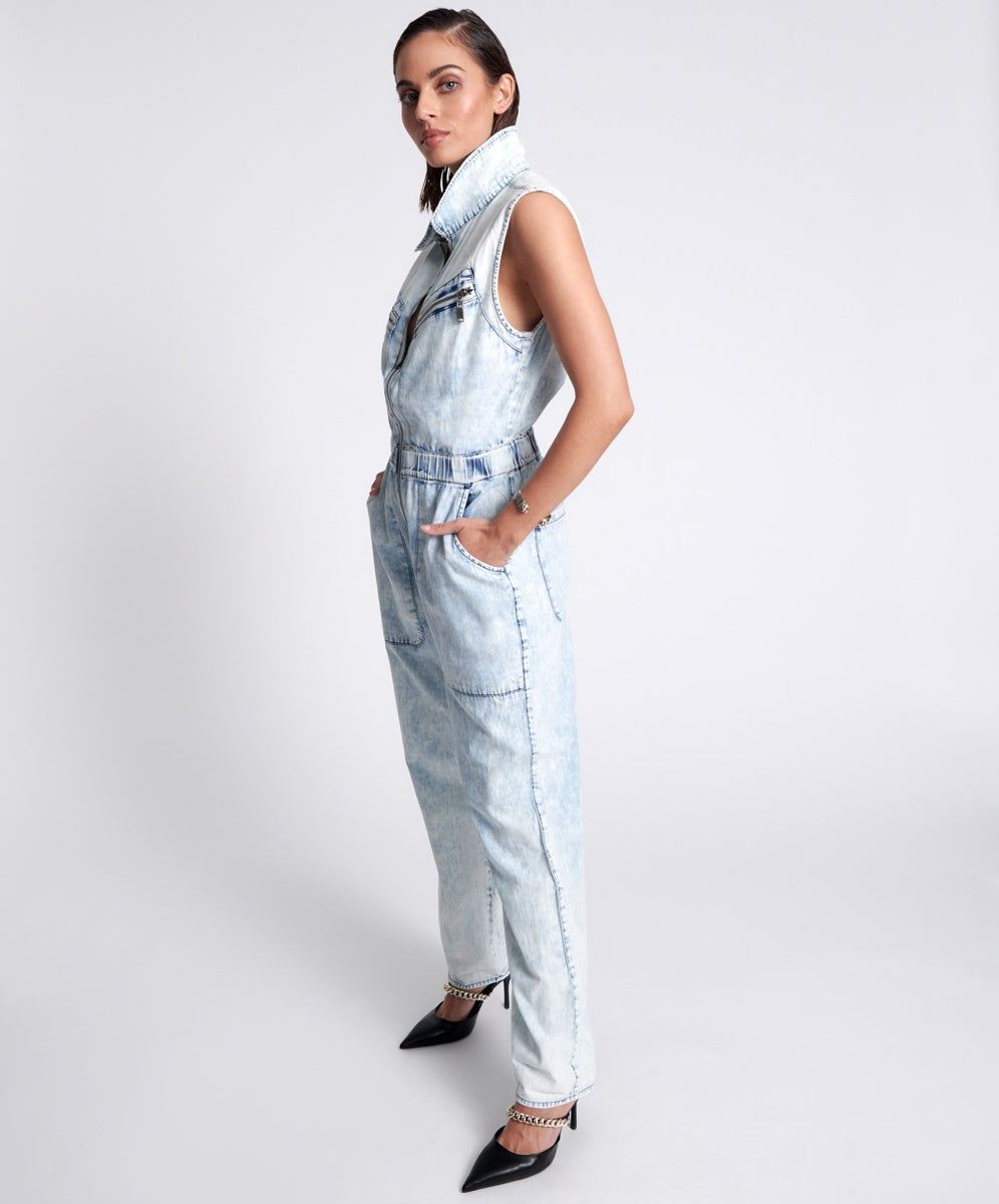 Products BLACK LIGHTNING SLEEVELESS OLIVIA AVIATOR JUMPSUIT