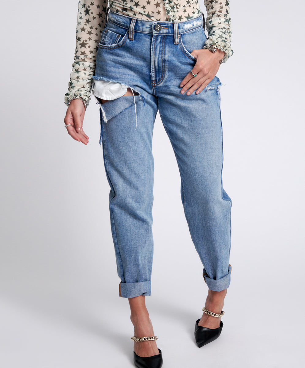 Products 1982S High Waist Balloon Denim Jeans - Berlin Blue
