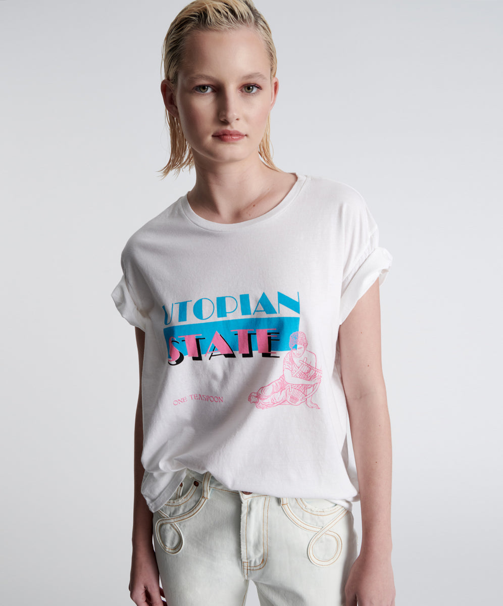 Last Stock UTOPIAN MIAMI STATE ORGANIC UNISEX TEE