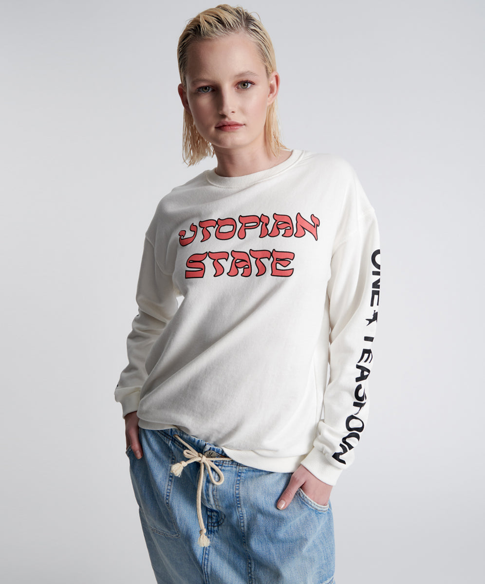 Last Stock UTOPIAN STATE LOGO SWEATER